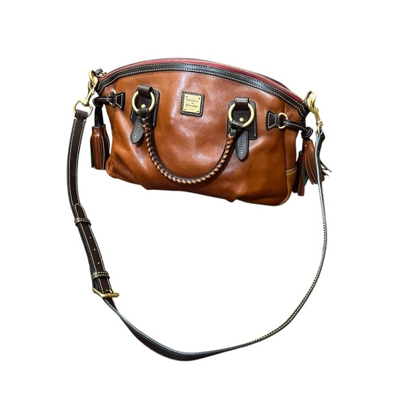 Dooney & Bourke Florentine Toledo Medium Mail Bag Satchel Chestnut Brown Leather - Picture 12 of 16